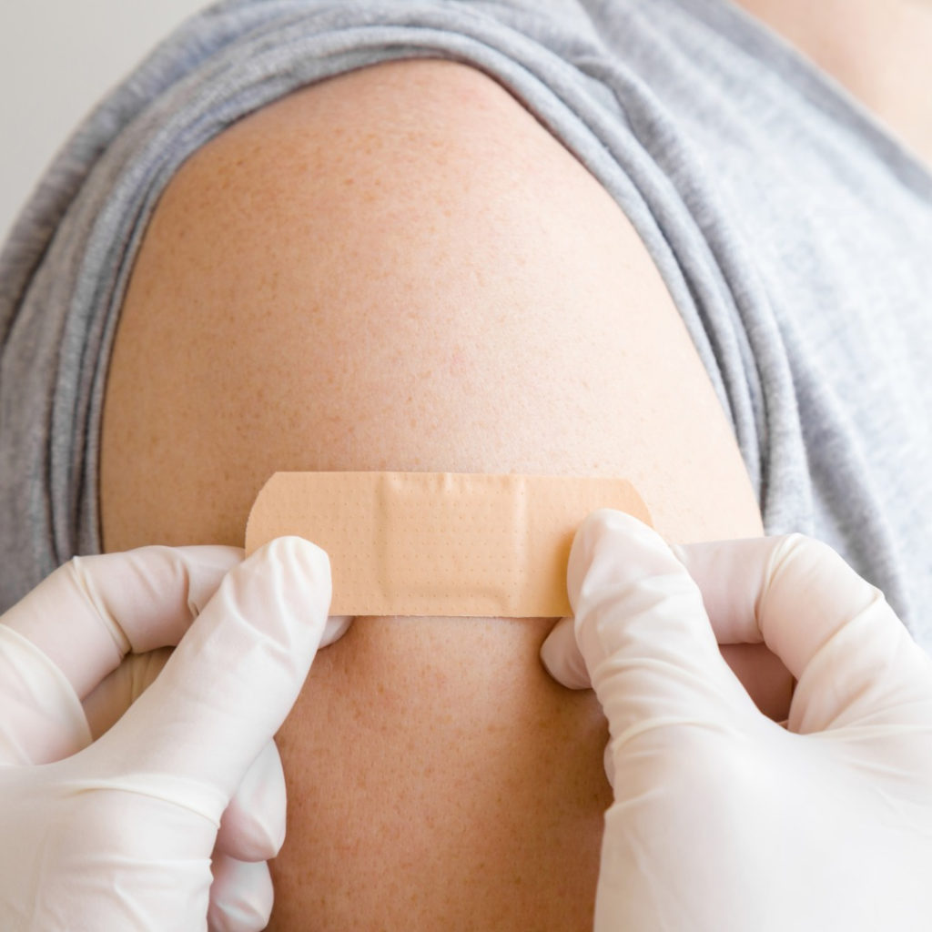 flu shot bandaid